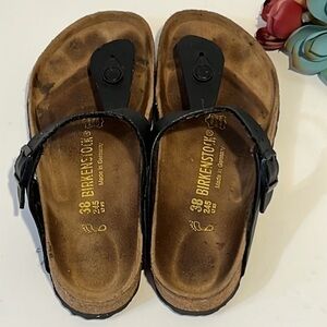 Birkenstock Gizeh Brown Leather Sandals EUR 38